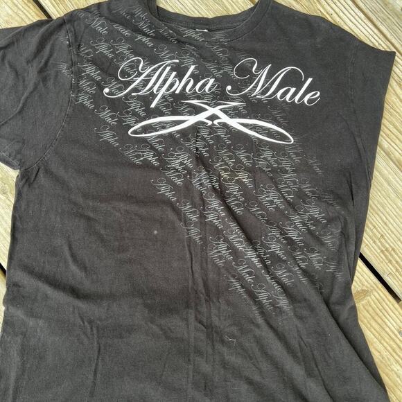 ALPHA MALE,  T-shirt, short sleeve, crewneck, men's size XL - Picture 2 of 7